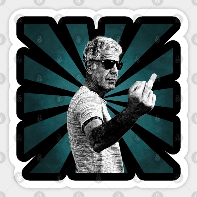 Anthony Bourdain II Retro Pixel II 70s Sticker by Simple Craft Shop